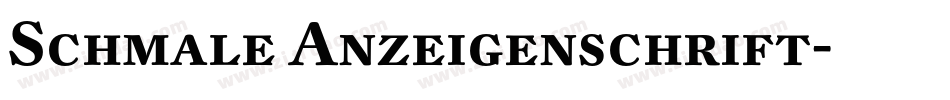 Schmale Anzeigenschrift字体转换